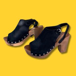 ⭐😎 Black Studded Platform Clogs 🙌🤩